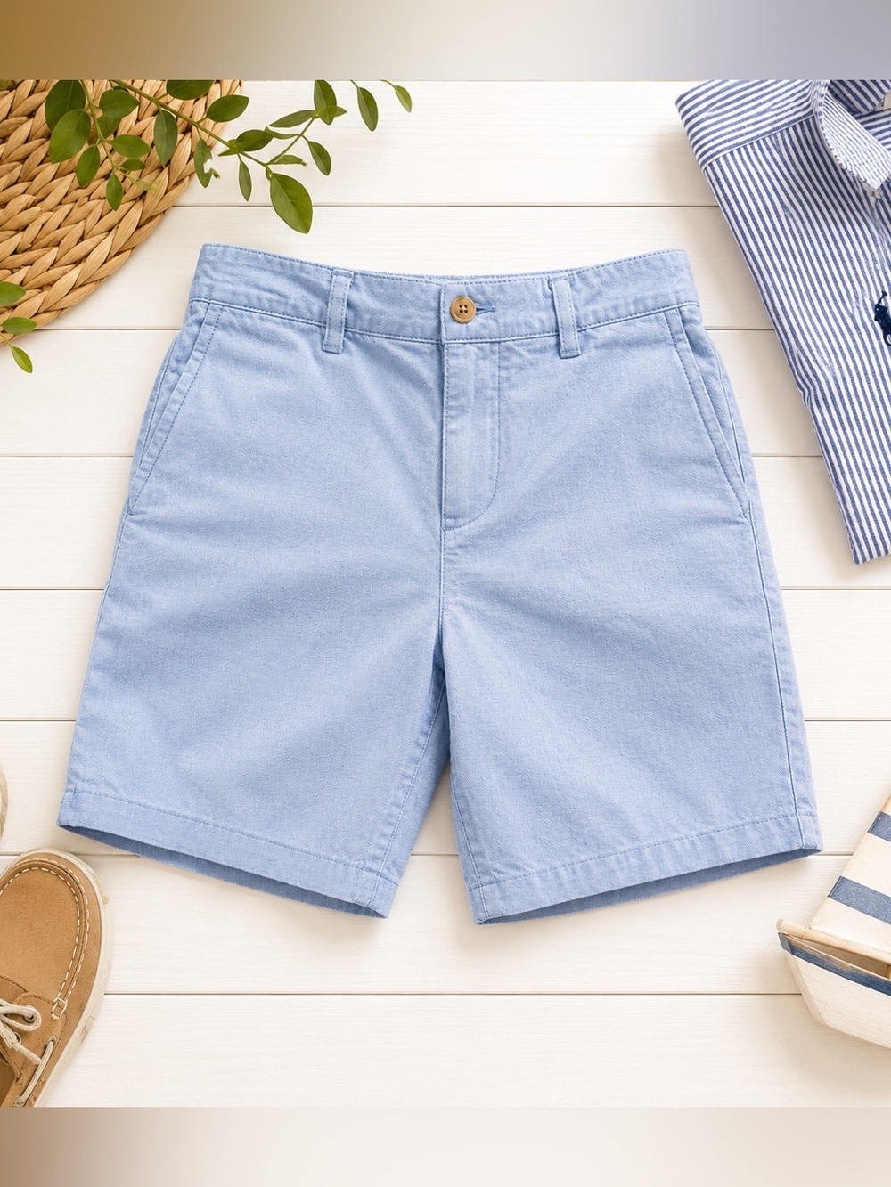 Polo Ralph Lauren Boys Light Blue Oxford Chino Shorts